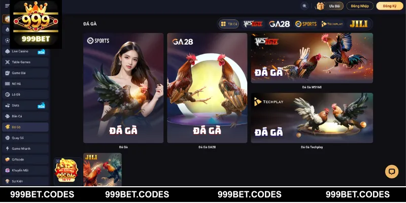 Giới thiệu khái quát về sảnh cược đá gà 999BET online